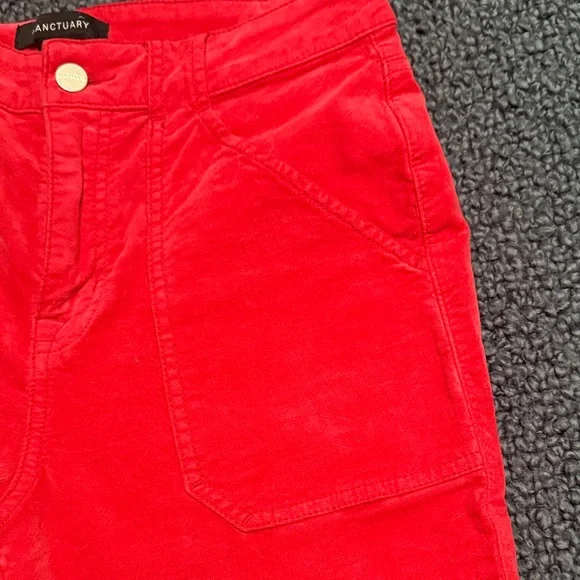 Sanctuary Bold Red Corduroy Trousers - Picture 2 of 4